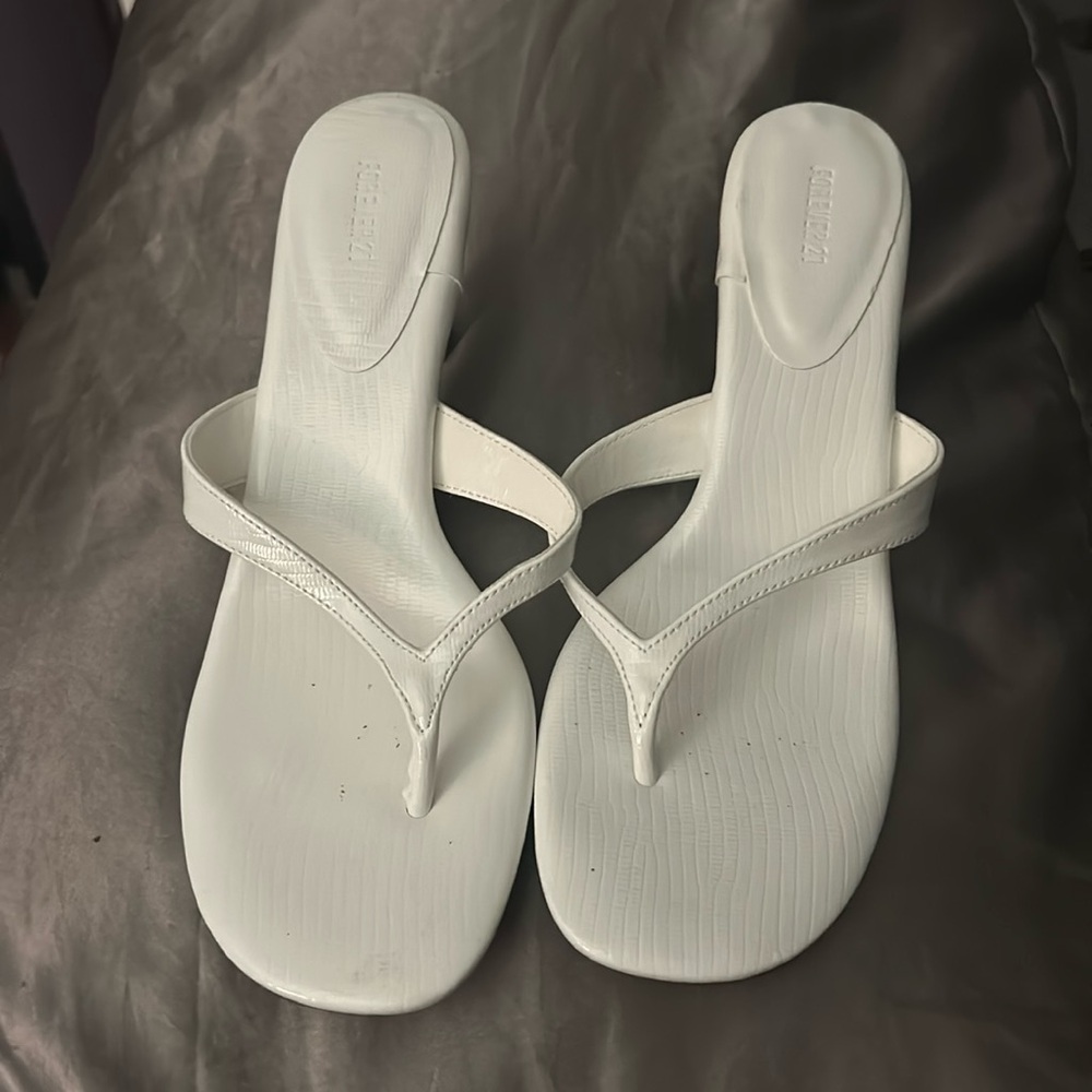 Forever 21 Kitten Heels White
